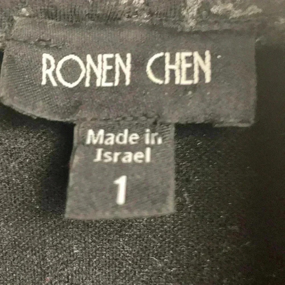 Ronen  Chen Black w Gray Soft Sweater Size 6 - Picture 5 of 8